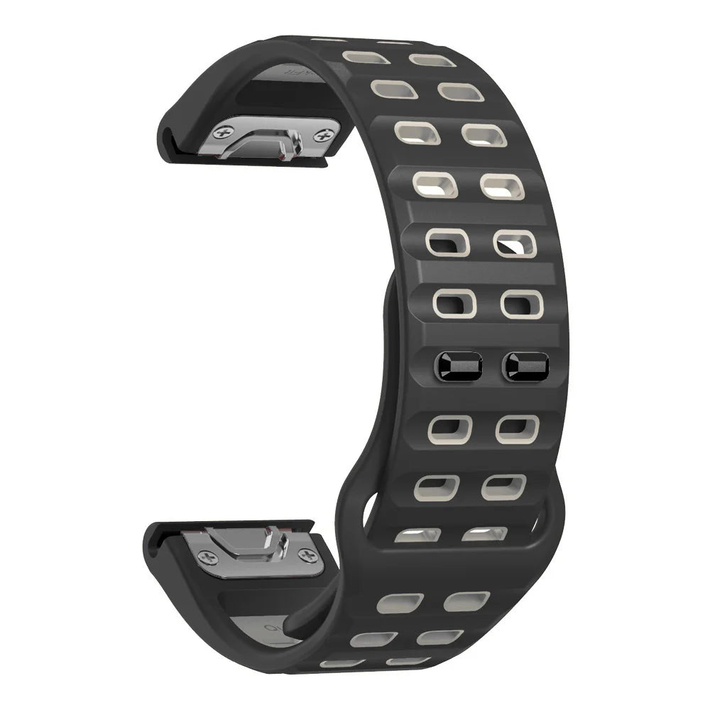 Garmin QuickFit 22/26mm Perforated Silicone Band with Tuck Closure — material detail