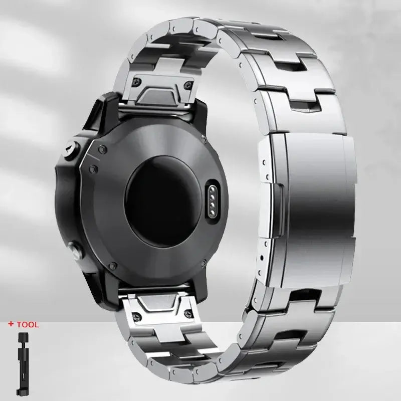 Garmin QuickFit Metal Link Band in Silver - Style 2