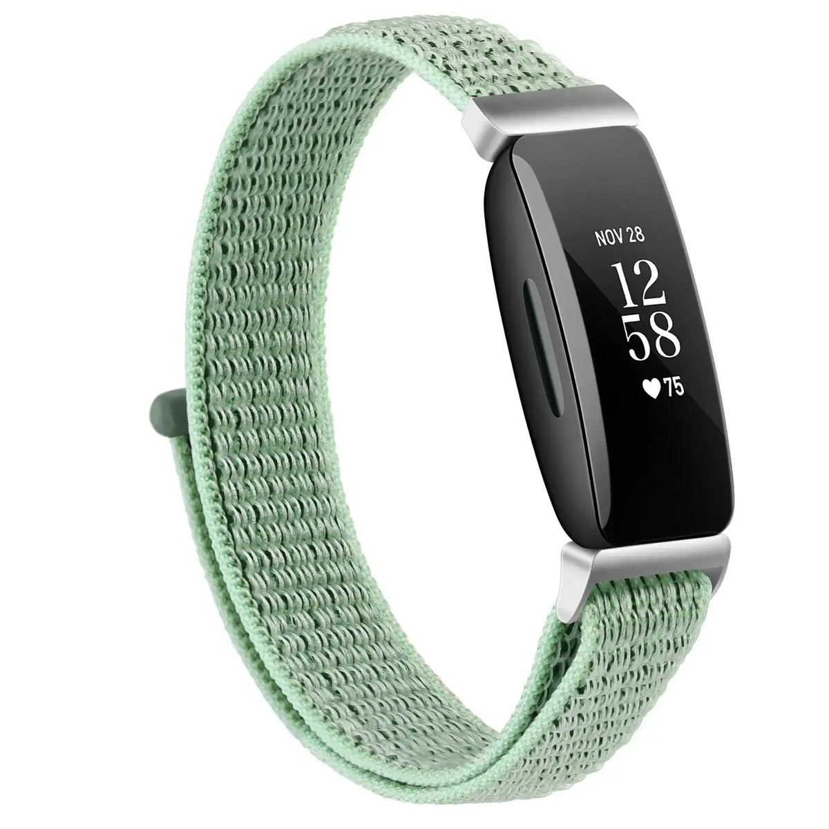 Fitbit Inspire 1/2/HR Nylon Hook-and-Loop Band - Mint Green