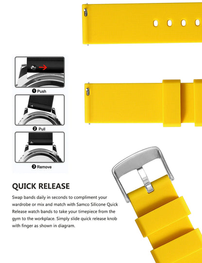 Garmin Curved-End Silicone Band — quick-release pin details
