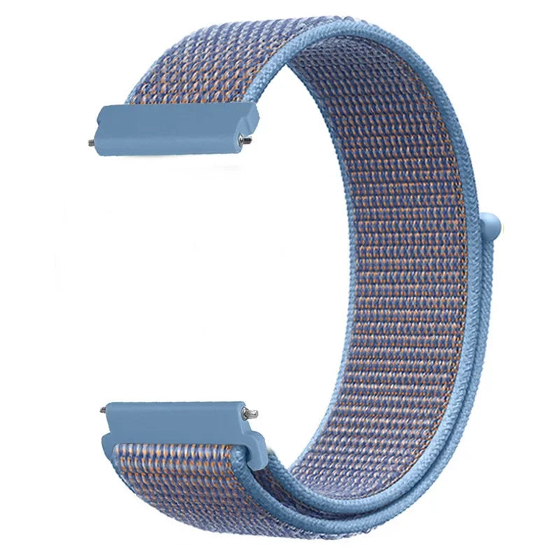 OnePlus Smartwatch Band Nylon Weave Loop Strap Bracelet Adjustable Comfort in blue woven design.