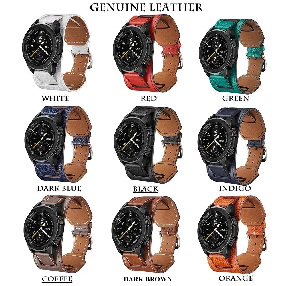 Garmin 20/22mm Quick Release Leather Cuff Band — product view