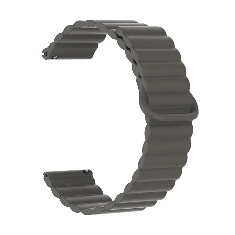 Amazfit Ribbed Magnetic Silicone Loop Band — Cocoa Gray