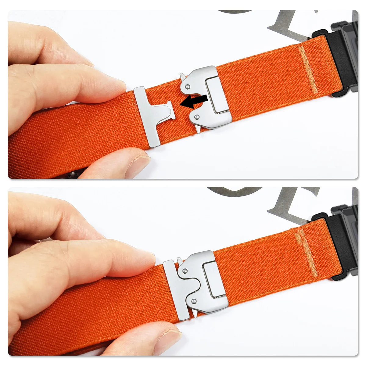 Garmin QuickFit Nylon Band - Clasp and Slider Styles metal clasp opening sequence