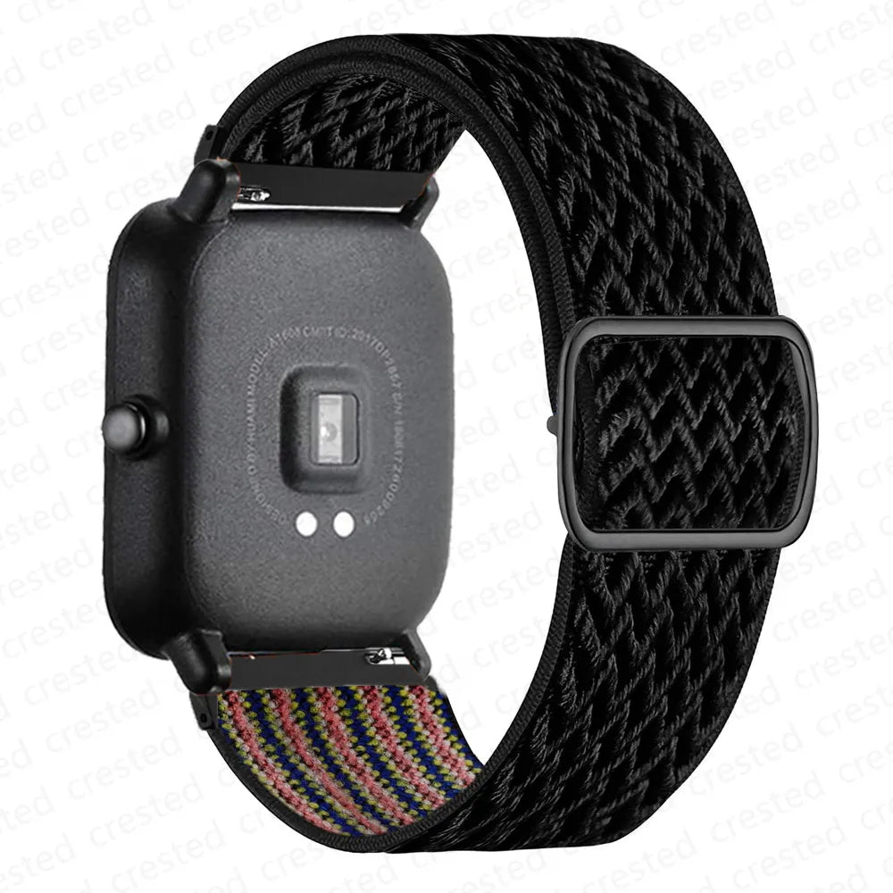 Adjustable Nylon Loop Band for Motorola Moto — Black Chevron / Multicolor Lining