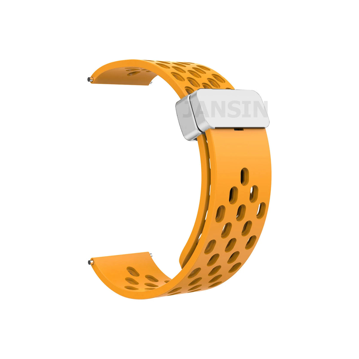 Motorola Moto Perforated Silicone Band with Magnetic Clasp — Golden Yellow / Silver Clasp