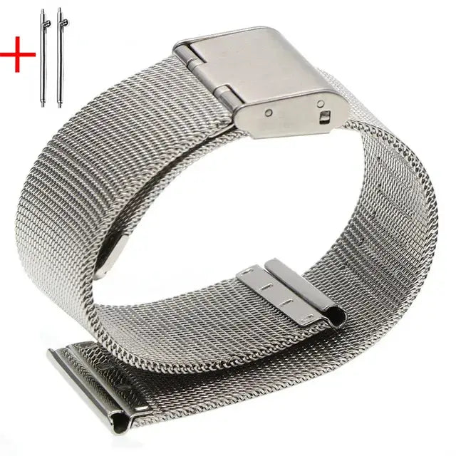 Samsung Galaxy Watch Stainless Steel Mesh Clasp Band in Silver