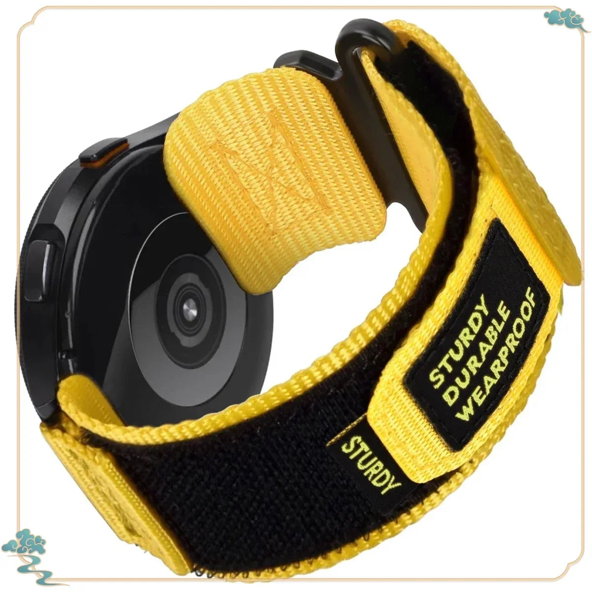 Motorola Moto Nylon Hook-and-Loop Band in Solid and Camo Colors — Yellow