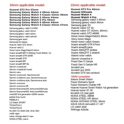 Garmin Leopard Print Silicone Band — compatibility list