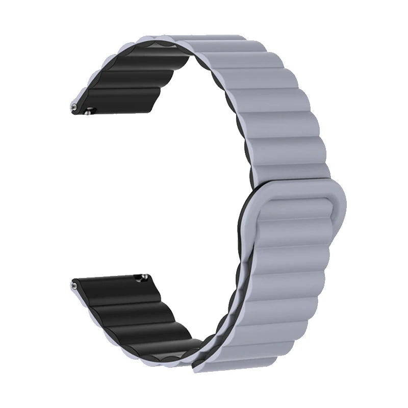 OnePlus Watch Magnetic Silicone Band Flexible Sport Strap in gray, designed for comfort and daily wear.