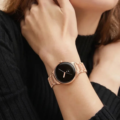 Google Pixel Watch 5, 4 and 3 Rhinestone Stainless Steel Link Band — design detail