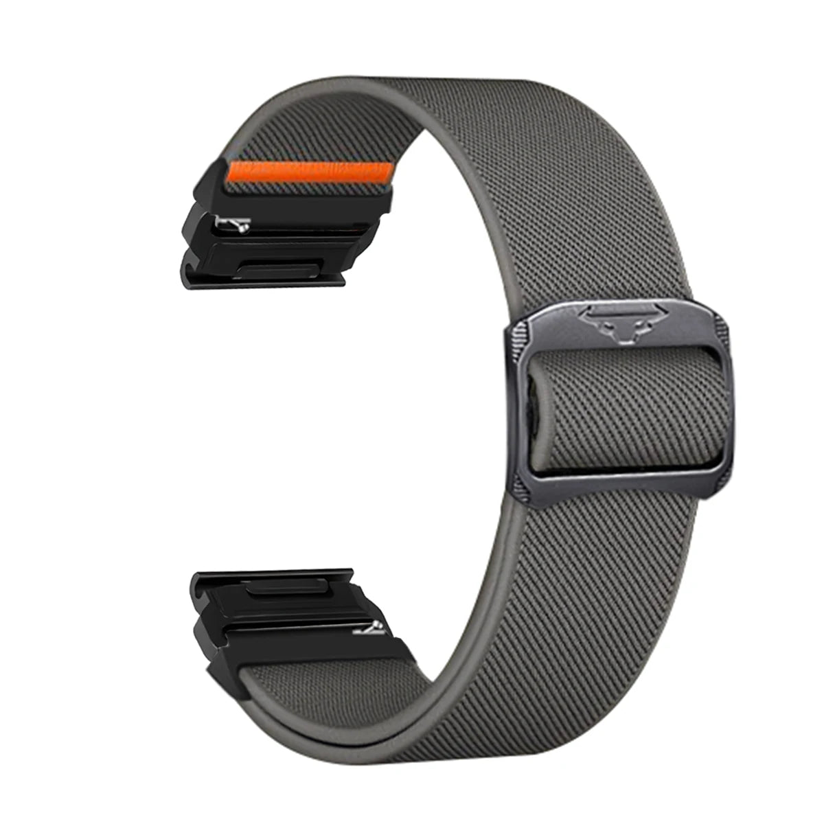 Garmin QuickFit Nylon Band - Clasp and Slider Styles in Dark Gray / Black - Slider