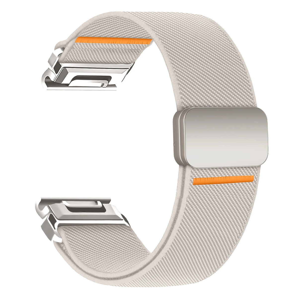 Starlight Garmin QuickFit 22/26mm Woven Nylon Band with Magnetic Closure