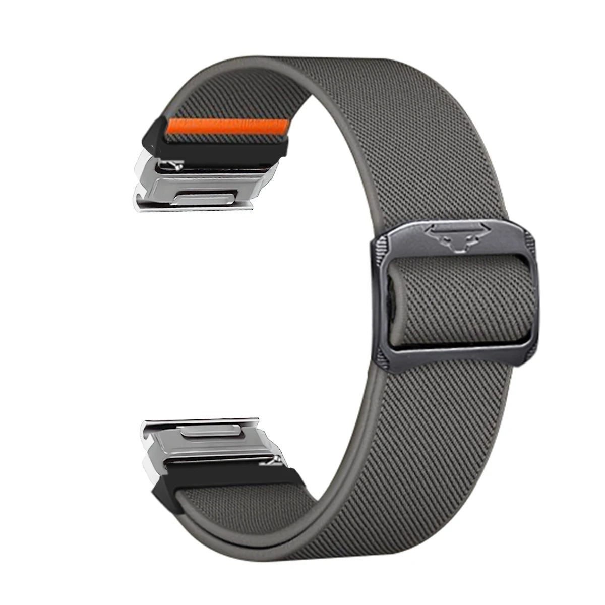 Garmin QuickFit Nylon Band - Clasp and Slider Styles in Dark Gray / Silver - Slider