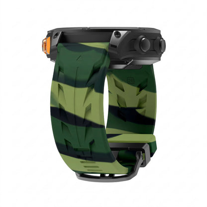 Camouflage Green Garmin QuickFit 22/26mm Textured Silicone Band, Solid or Camo
