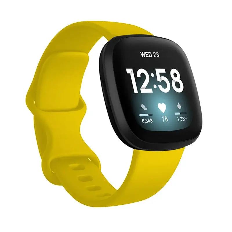 Fitbit Versa & Sense Silicone Double-Loop Band - Mustard Yellow