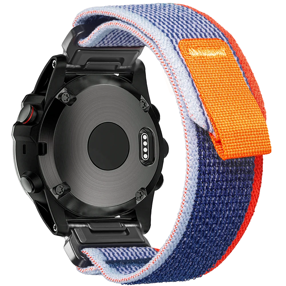 Garmin QuickFit Woven Nylon Trail Loop Band in Navy / Red