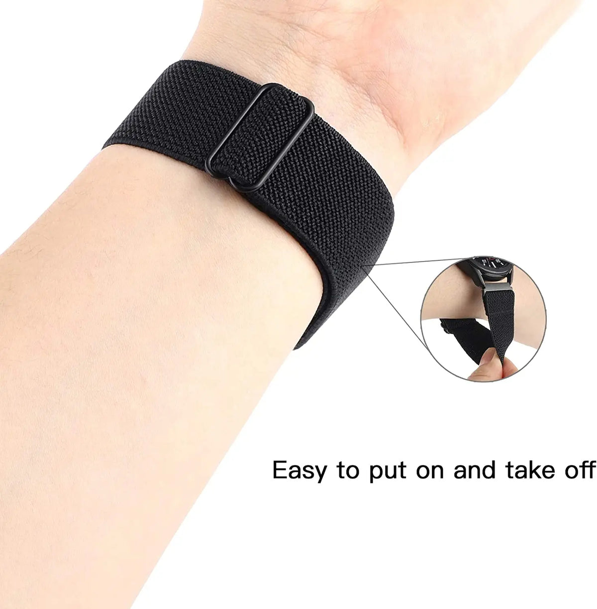Google Pixel Watch 5, 4 and 3 41mm Elastic Nylon Band, 31 Patterns — material detail