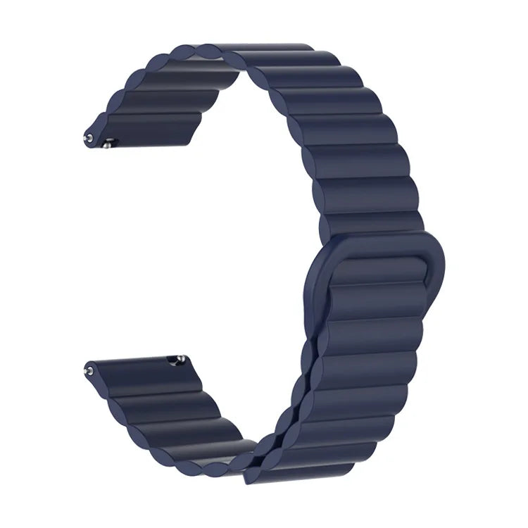 OnePlus Watch Magnetic Silicone Band Flexible Sport Strap in navy blue, crafted for comfort and adaptability.