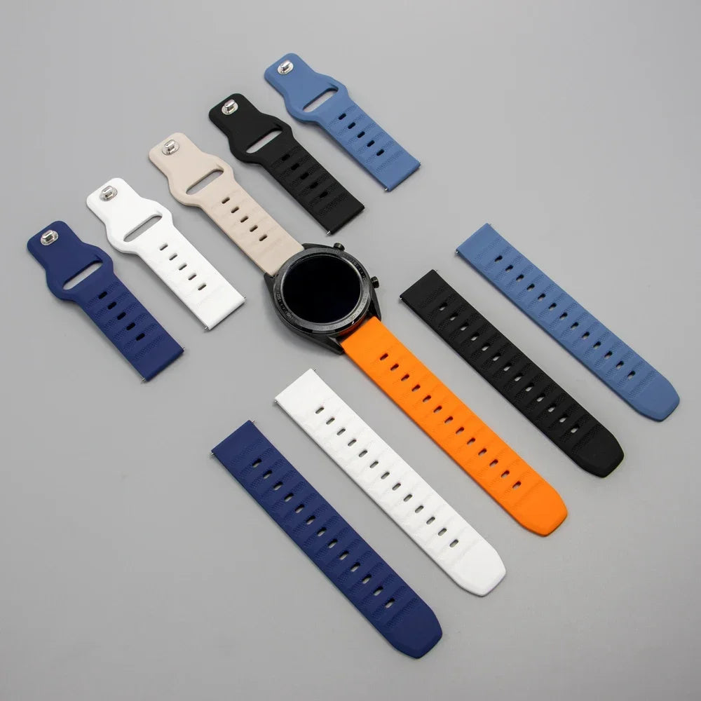 Textured Pin-and-Tuck Silicone Band for Polar – assorted strap colors