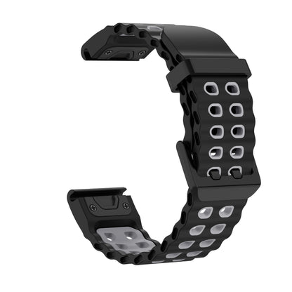 Black / Gray Garmin QuickFit 22/26mm Two-Tone Silicone Running Band