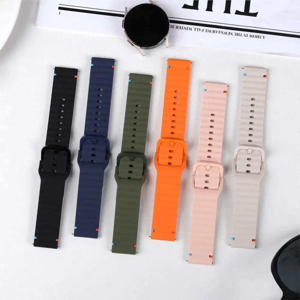 Ribbed silicone strap color selection — BandsCo Straps