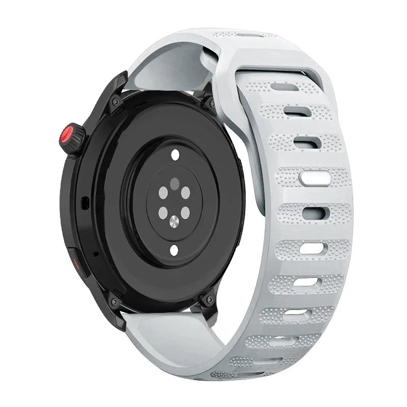 Textured Pin-and-Tuck Silicone Band for Motorola Moto — Light Gray