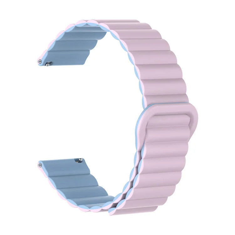 Motorola Moto Ribbed Magnetic Silicone Loop Band — Lavender / Light Blue