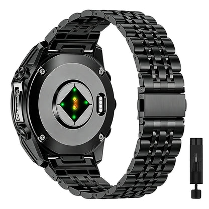 Black Garmin QuickFit 22/26mm Stainless Steel Five-Link Band