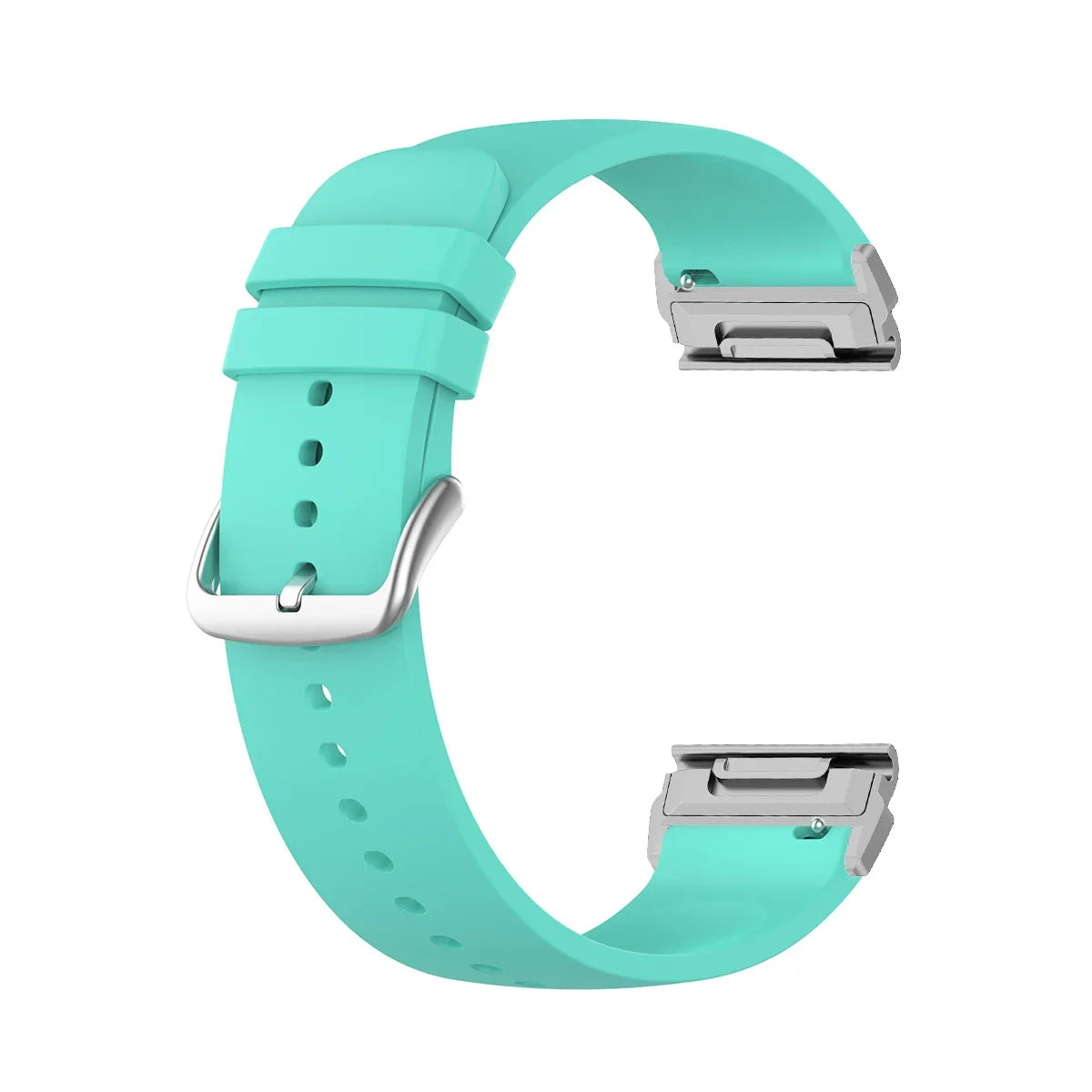 Garmin QuickFit Smooth Silicone Buckle Band in Mint / Silver
