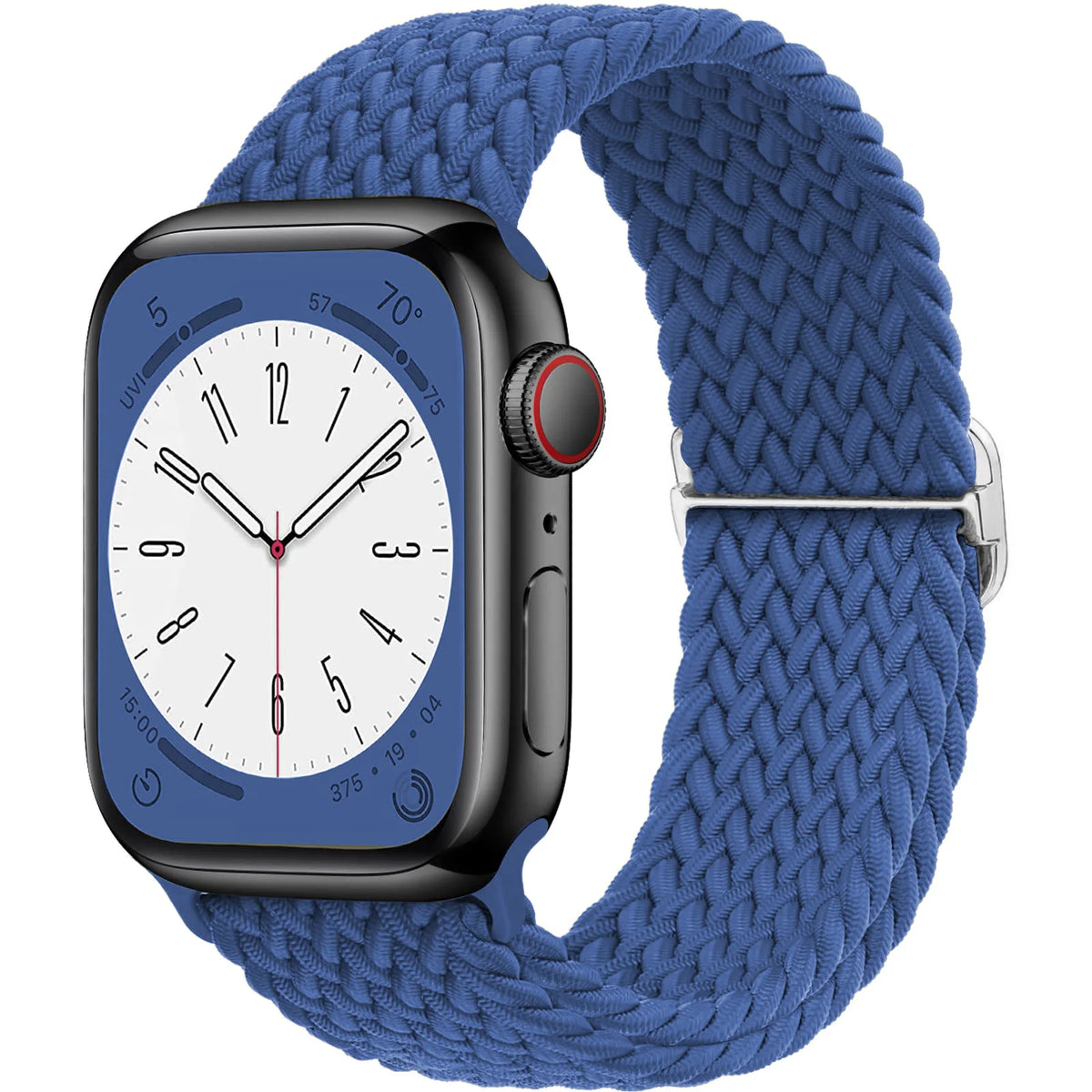 Stretch Braided Nylon Apple Watch Loop with Slider in Royal Blue