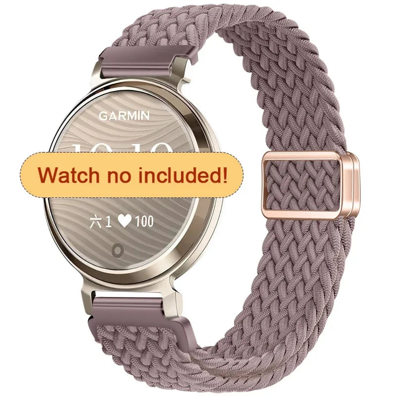 Garmin Lily 2 Braided Nylon Magnetic Band in Smoky Purple