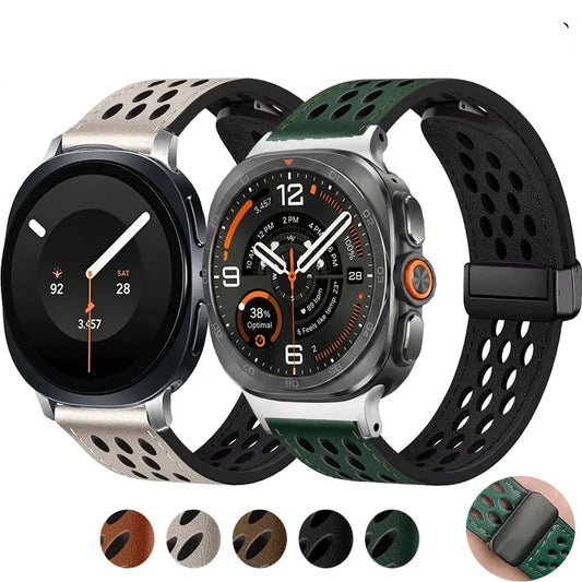 Samsung Galaxy Perforated Sport Watch Band - Magnetic 8/9/Ultra/Ultra2 in various colors with stylish design.