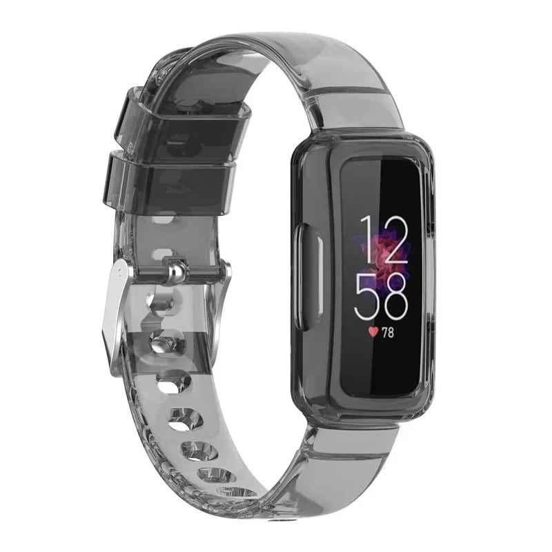 Fitbit Luxe Transparent Case-and-Band Strap - Smoke Gray