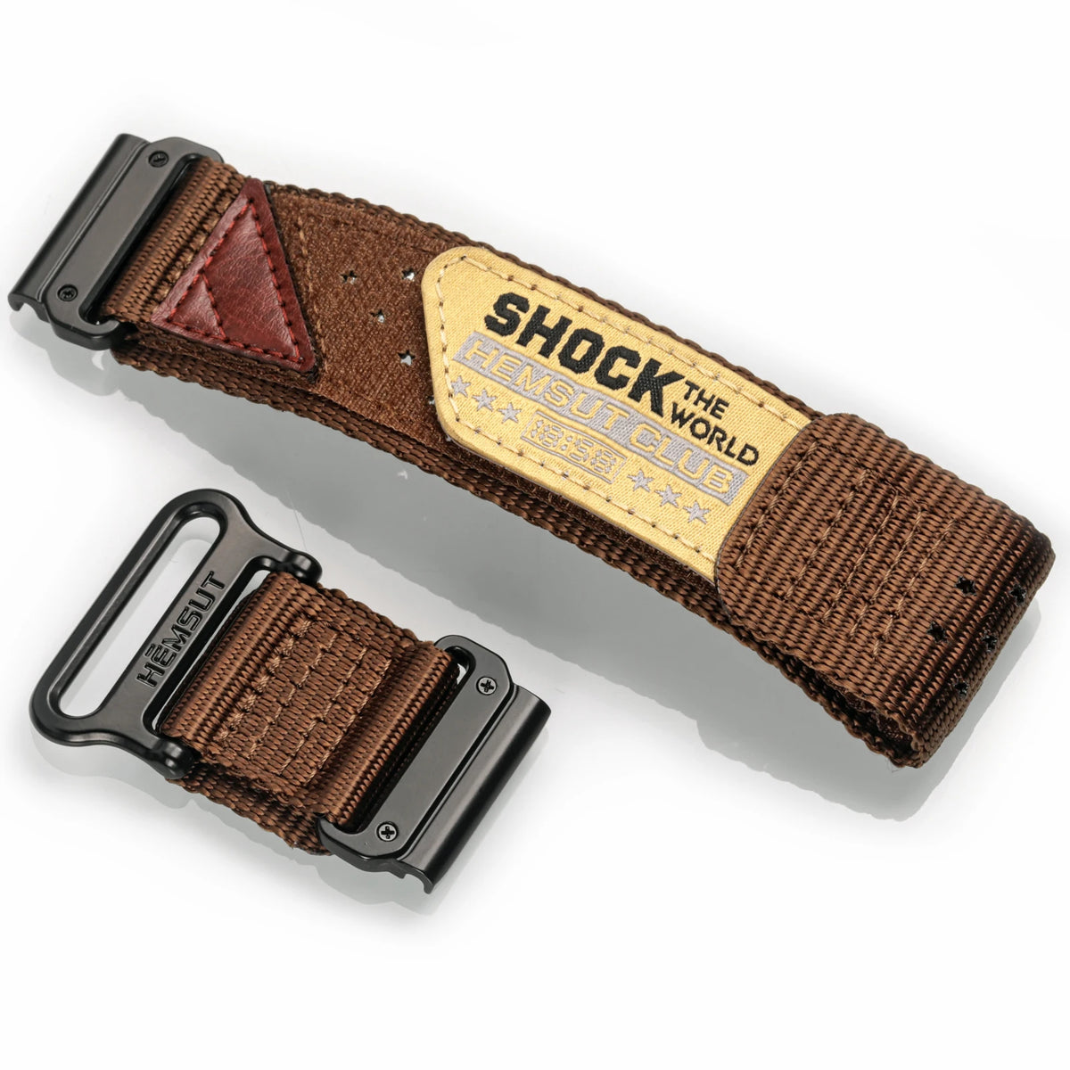 Garmin 26mm Nylon Band with Graphic Patch brown woven band and graphic patch