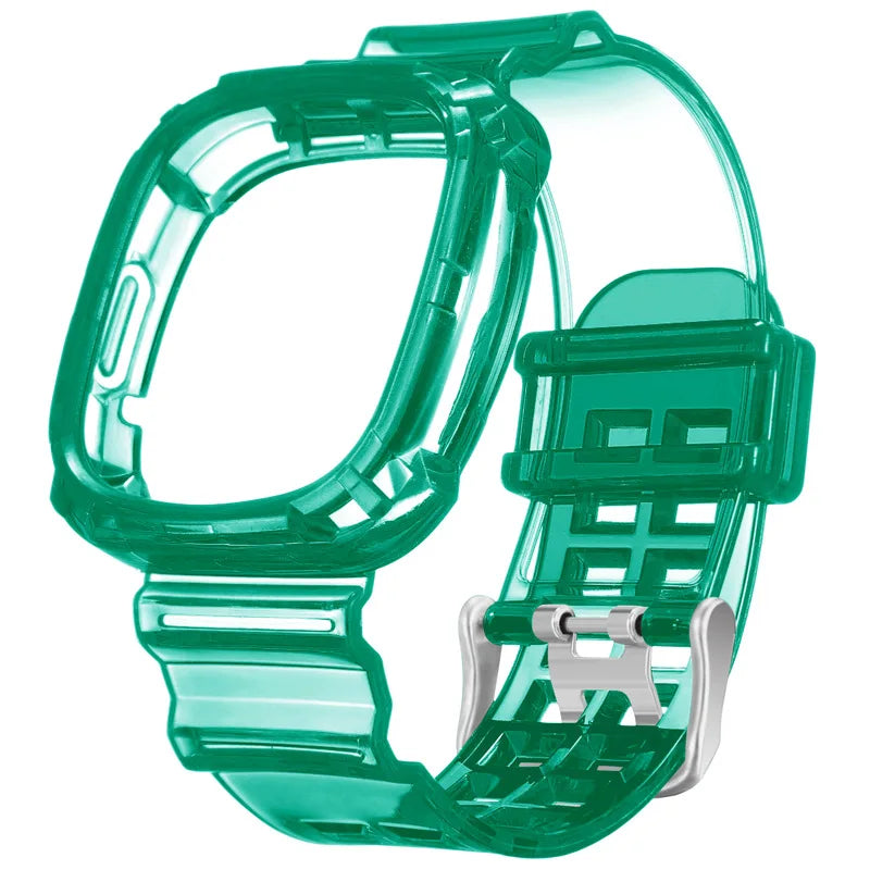 Fitbit Versa 4 and Versa 3 Clear Band with Built-In Case — design detail
