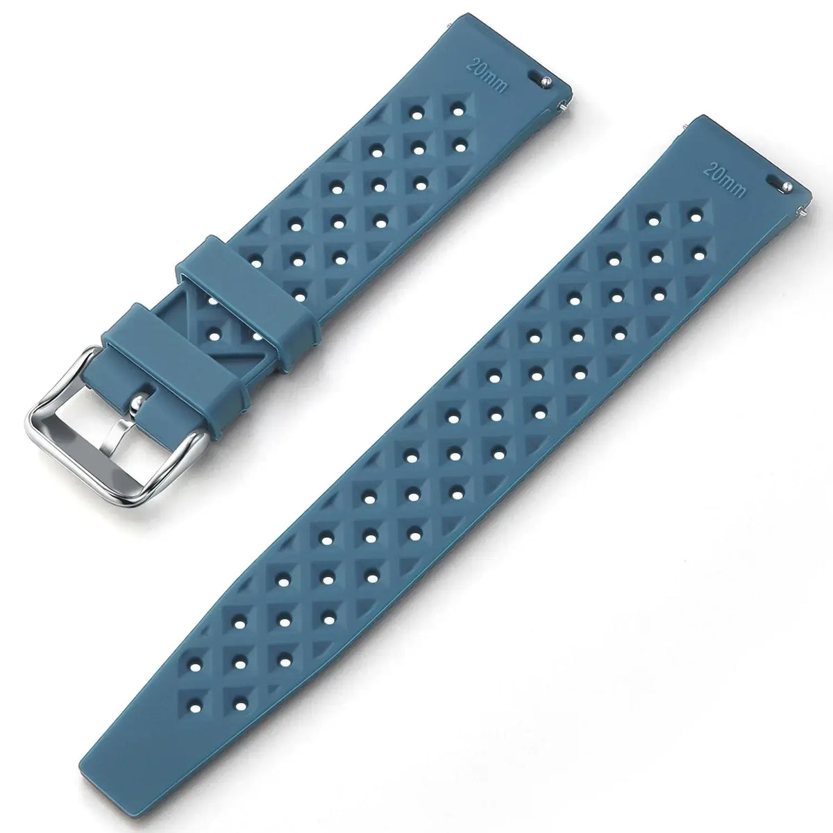 Tropic Silicone Band for Amazfit – reverse view of slate blue strap