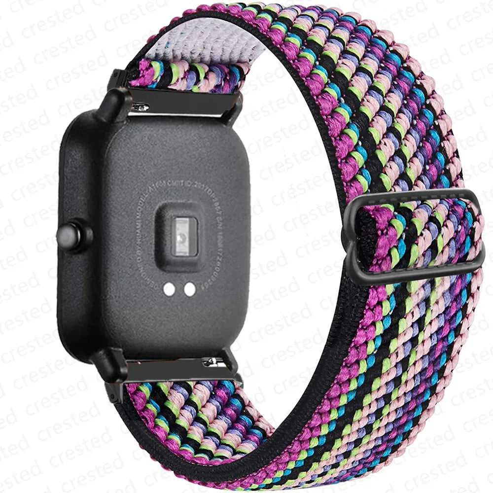 Adjustable Nylon Loop Band for Motorola Moto — Pastel Multicolor Woven