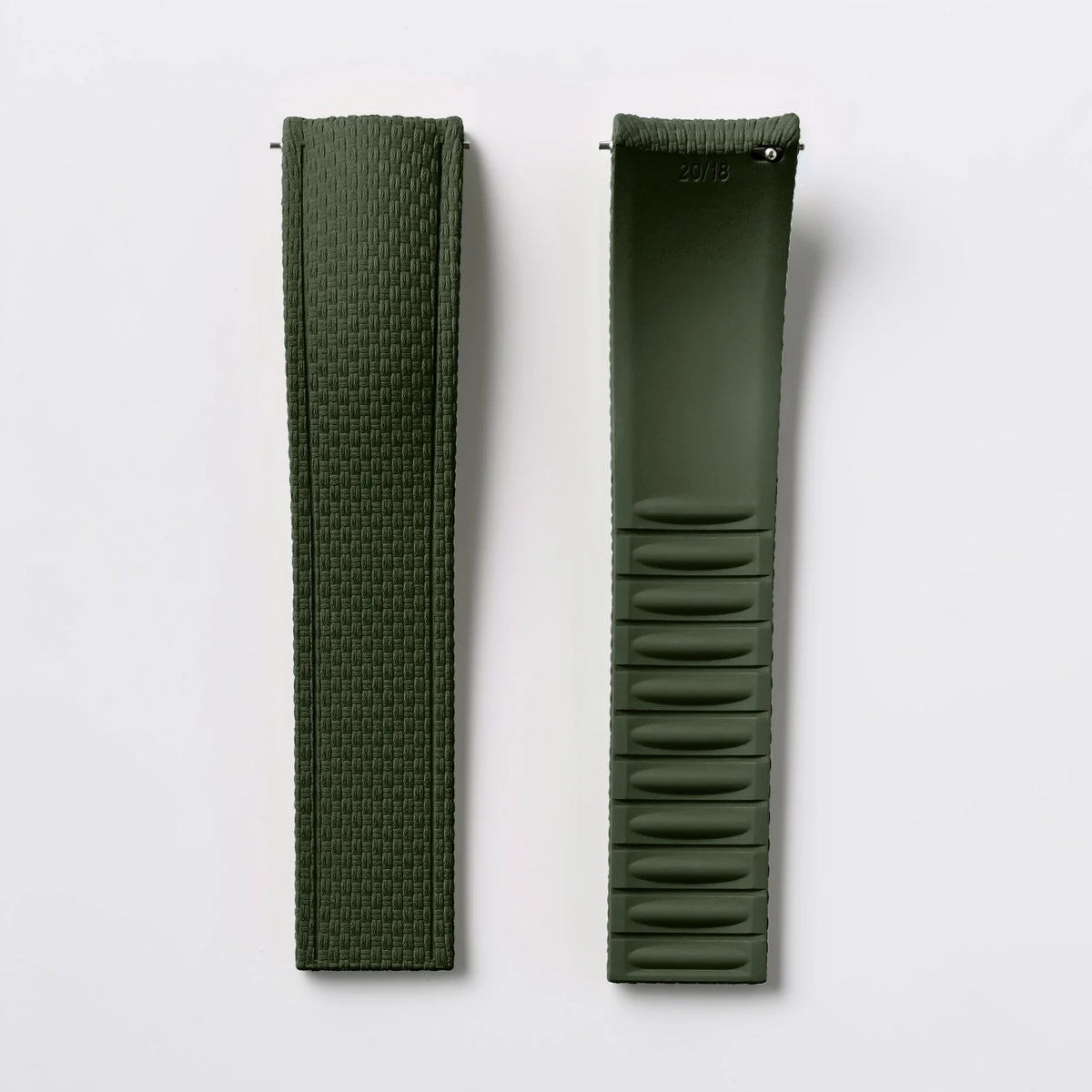 Garmin Curved-End FKM Rubber Band in Army Green, strap only