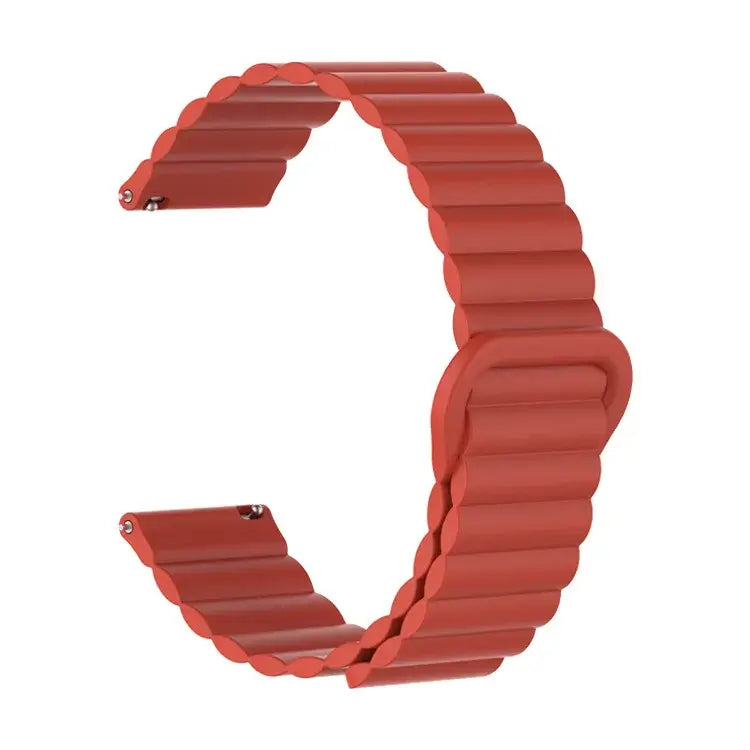 Amazfit Ribbed Magnetic Silicone Loop Band — Red