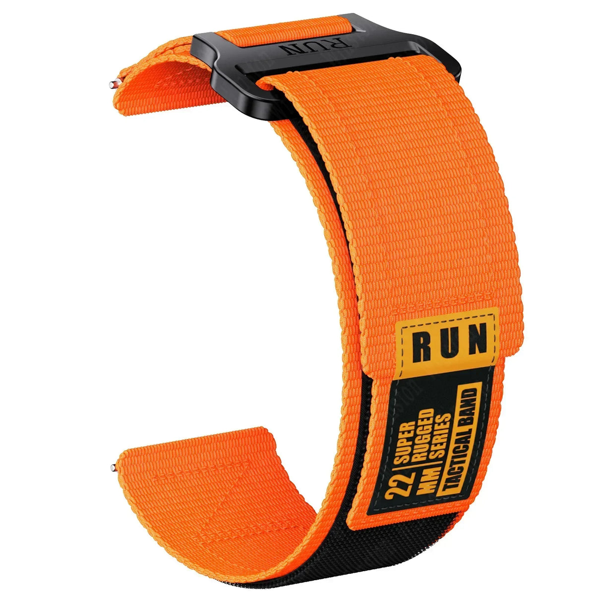 Motorola Moto Nylon Hook-and-Loop Band with RUN Label — Orange