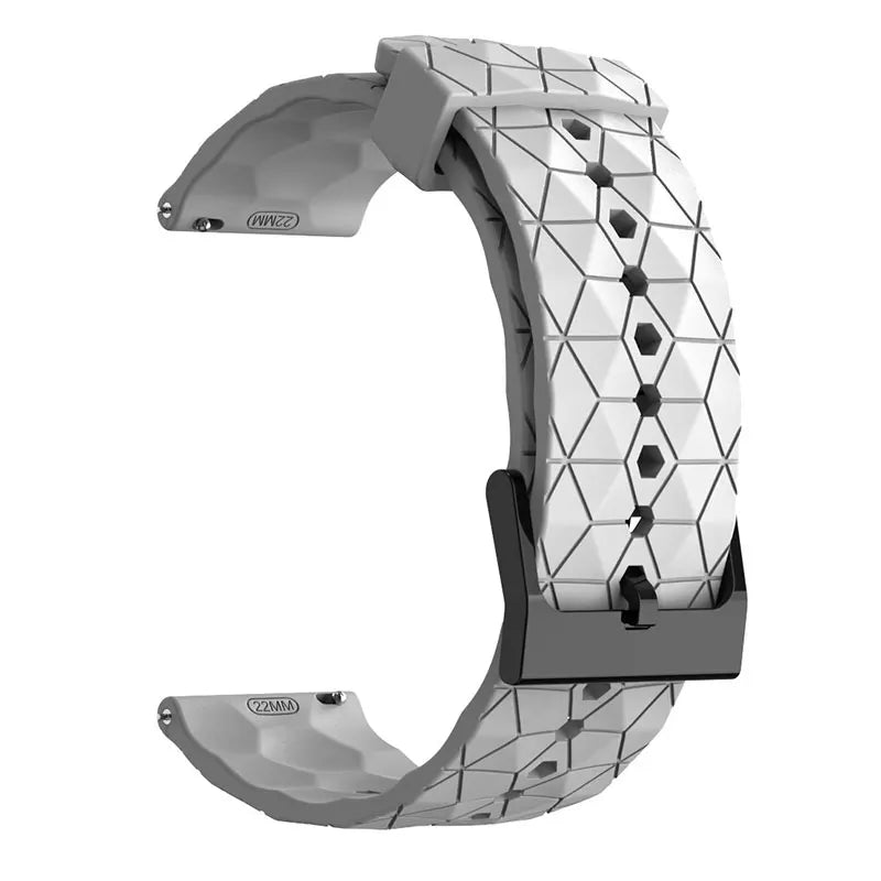 Motorola Moto Geometric Silicone Band with Black Buckle — White