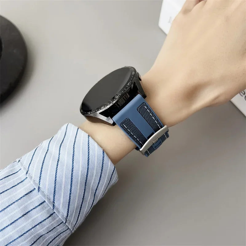 OnePlus Smartwatch Silicone Watch Band Breathable Sport Strap Replacement on wrist