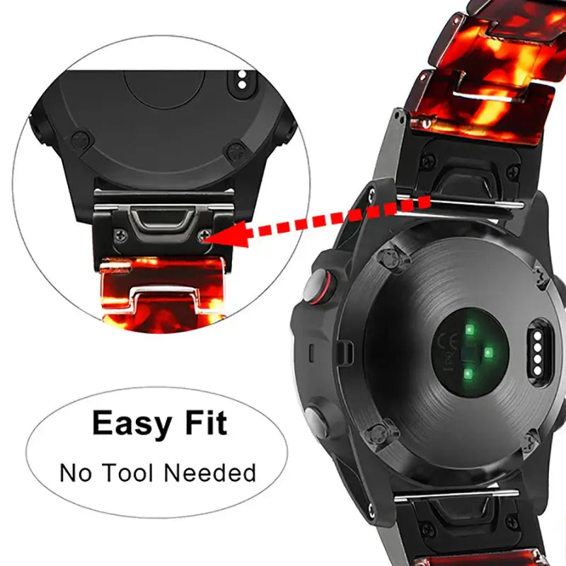 Garmin QuickFit Resin Bracelet Band QuickFit connector detail