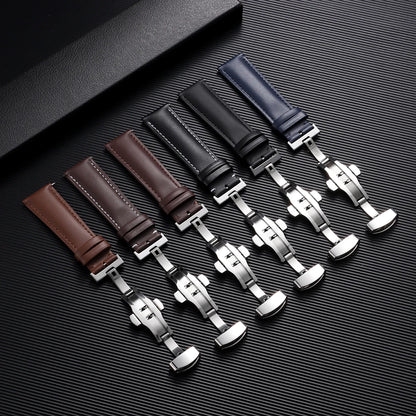 Garmin Leather Butterfly Clasp Band in all colors with butterfly clasps