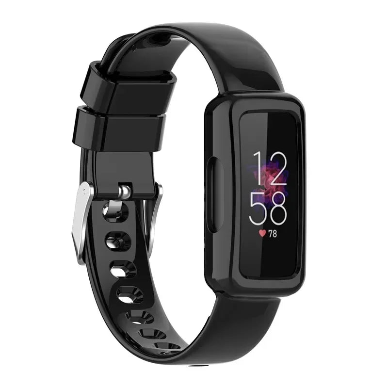 Fitbit Luxe Transparent Case-and-Band Strap - Black