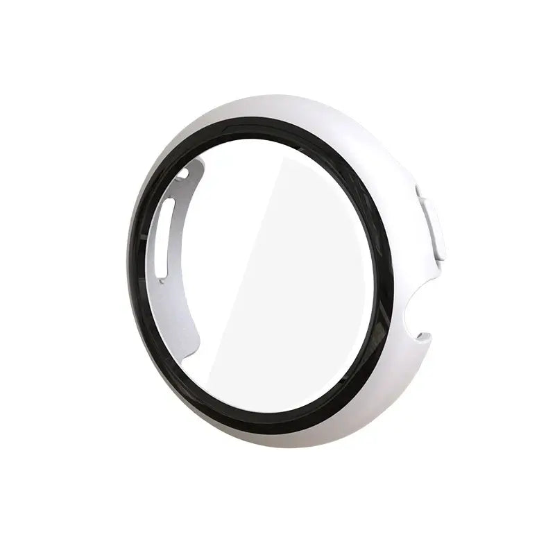 Protective case for Google Pixel watches in white and black, designed for durability and style. Compatible with Pixel 1, 2, and 3.