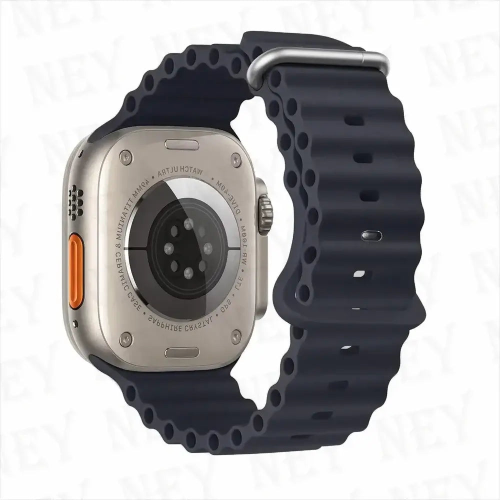 Midnight Blue tubular silicone Apple Watch band