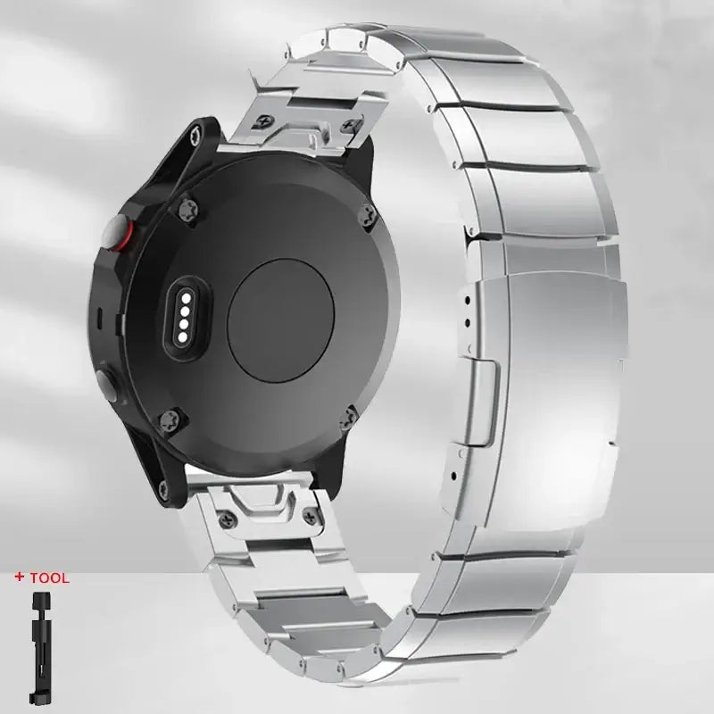 Garmin QuickFit Metal Link Band in Silver - Style 3