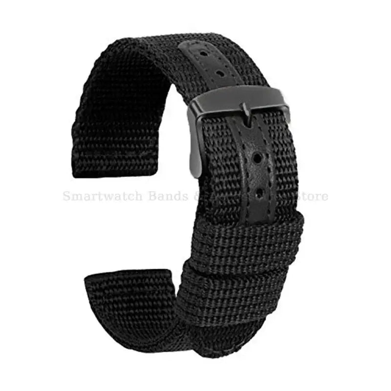 Suunto Textured Nylon Band with Center Detail - Black / Black Buckle